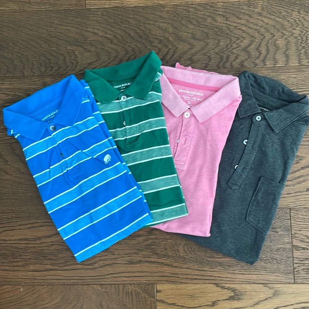 Banana Republic Polo Shirts - Blue, Green, Pink, Gray